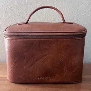 Azaria Madeleine Vegan Leather Beauty Bag Maple